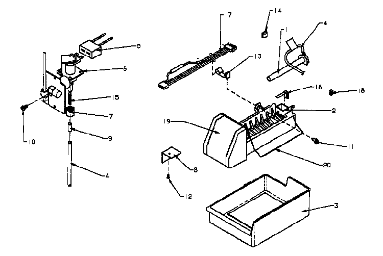 Add-on Ice Maker Assembly For R Models Diagram and Parts List for IC2-IC2-ASSEMBLY  Amana Ice Maker
