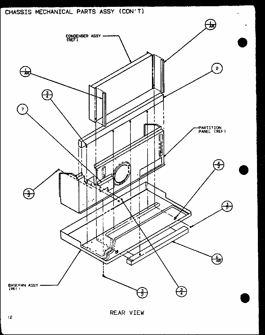 Mechanical Parts Assy (ptc07300e/p9999701r) (ptc07400e/p9806701r) (ptc07300ec/p9811701r) (ptc07400ec/p9872401r) Diagram and Parts List for PTC12400EC P9872429R Amana Air Conditioner