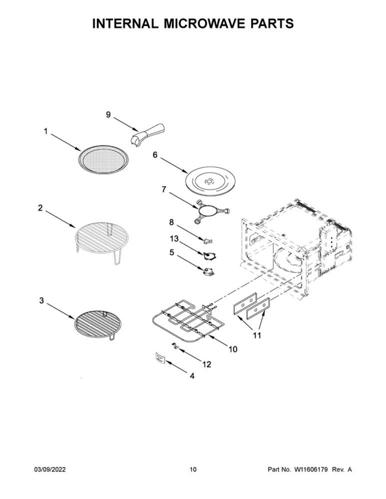 Internal Microwave Parts Diagram and Parts List for JMC2430LL00  Maytag Microwave