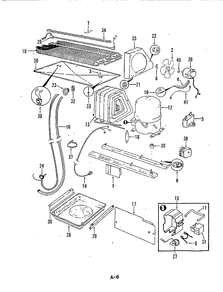 UNIT COMPARTMENT & SYSTEM Diagram and Parts List for RB15DA-0AAL 5C53A Magic Chef Refrigerator