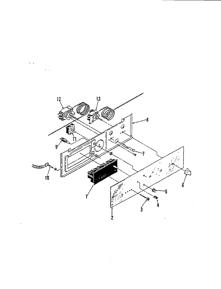 CONTROL PANEL Diagram and Parts List for 77E-5EXWW  Magic Chef Wall Oven