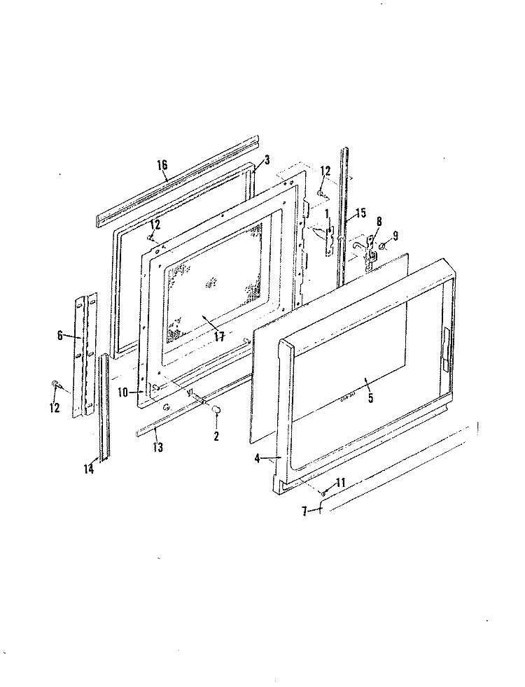 DOOR - UPPER (CM46B - 9P) Diagram and Parts List for 77E-5CXWM9  Magic Chef Microwave Oven Combo