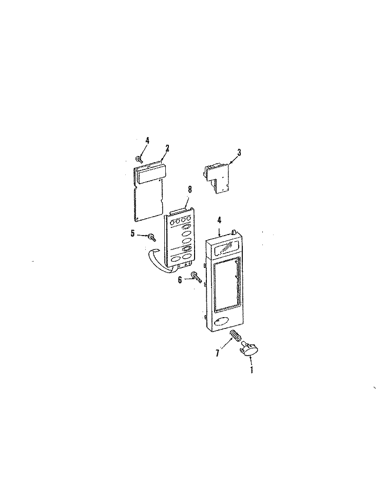 CONTROL PANEL Diagram and Parts List for M71B-10  Magic Chef Microwave