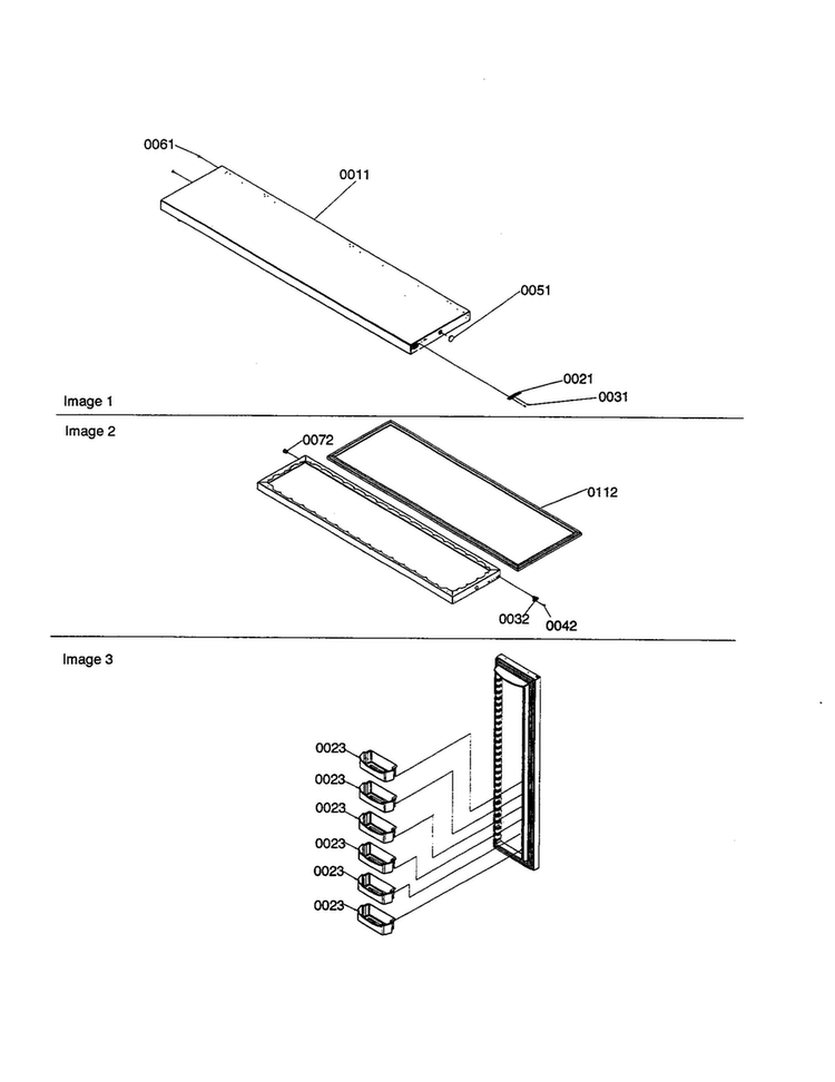 Freezer Door Diagram and Parts List for SRI21VL-P1315601WL  Amana Refrigerator