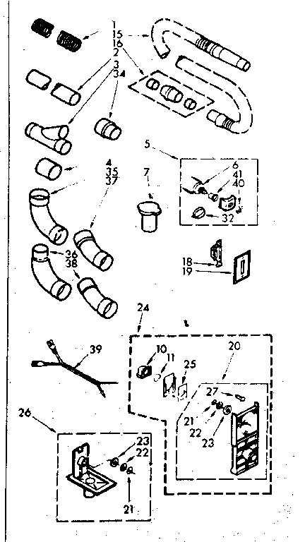 Installation Parts Diagram and Parts List for 11640260  Kenmore Central Vacuum