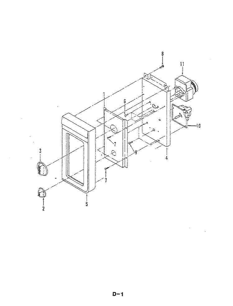 CONTROL PANEL Diagram and Parts List for M20A-2-X9  Magic Chef Microwave