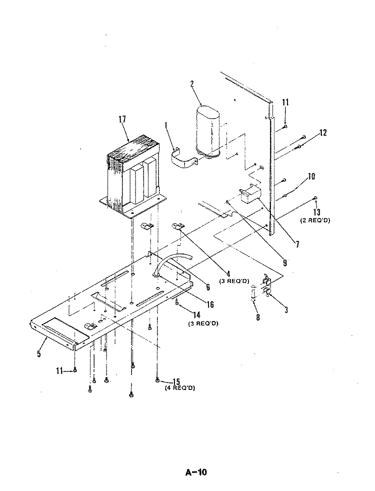 COMPONENT MOUNTING PLATE Diagram and Parts List for M41C-1  Magic Chef Microwave Oven Combo