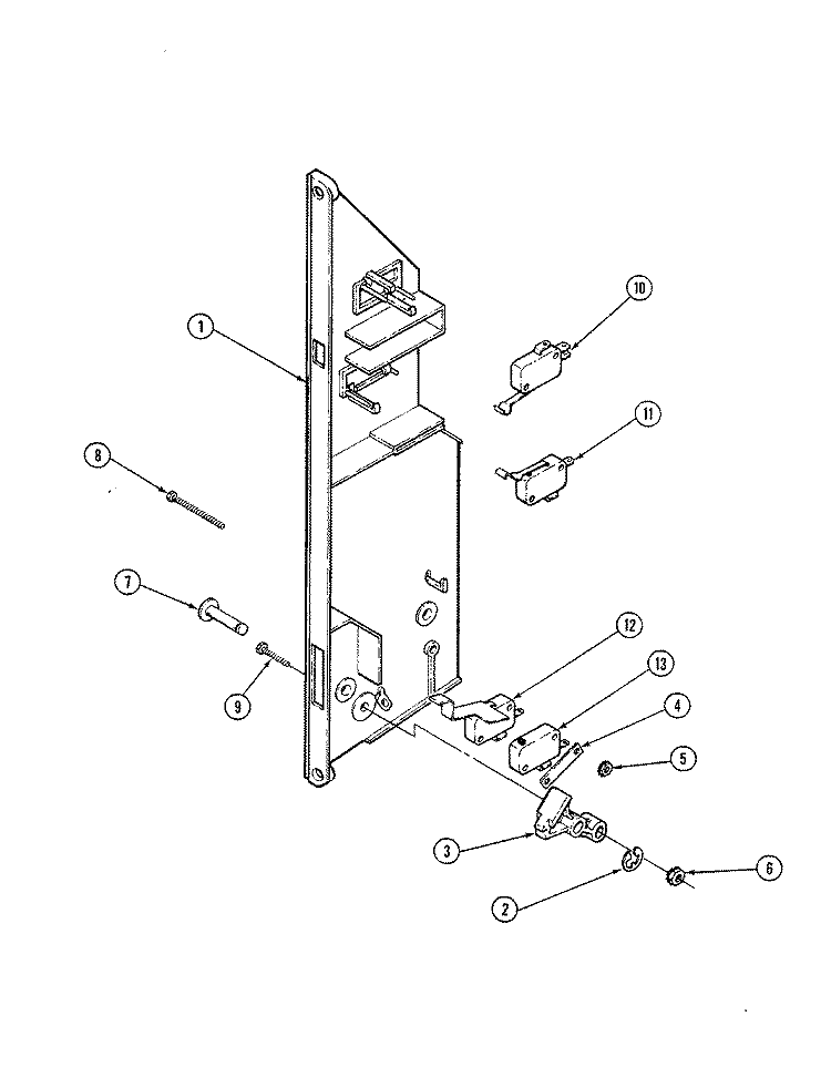 INTERLOCK SWITCH ASSY. Diagram and Parts List for M41C-3  Magic Chef Microwave Oven Combo