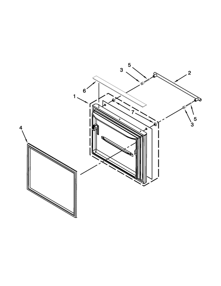 Freezer Door Diagram and Parts List for JFC2290VPR4  Jenn-Air Refrigerator