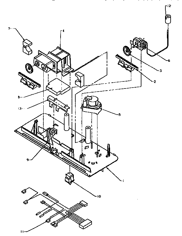 Control Assembly Diagram and Parts List for TV18S3W-P1194901W  Amana Refrigerator