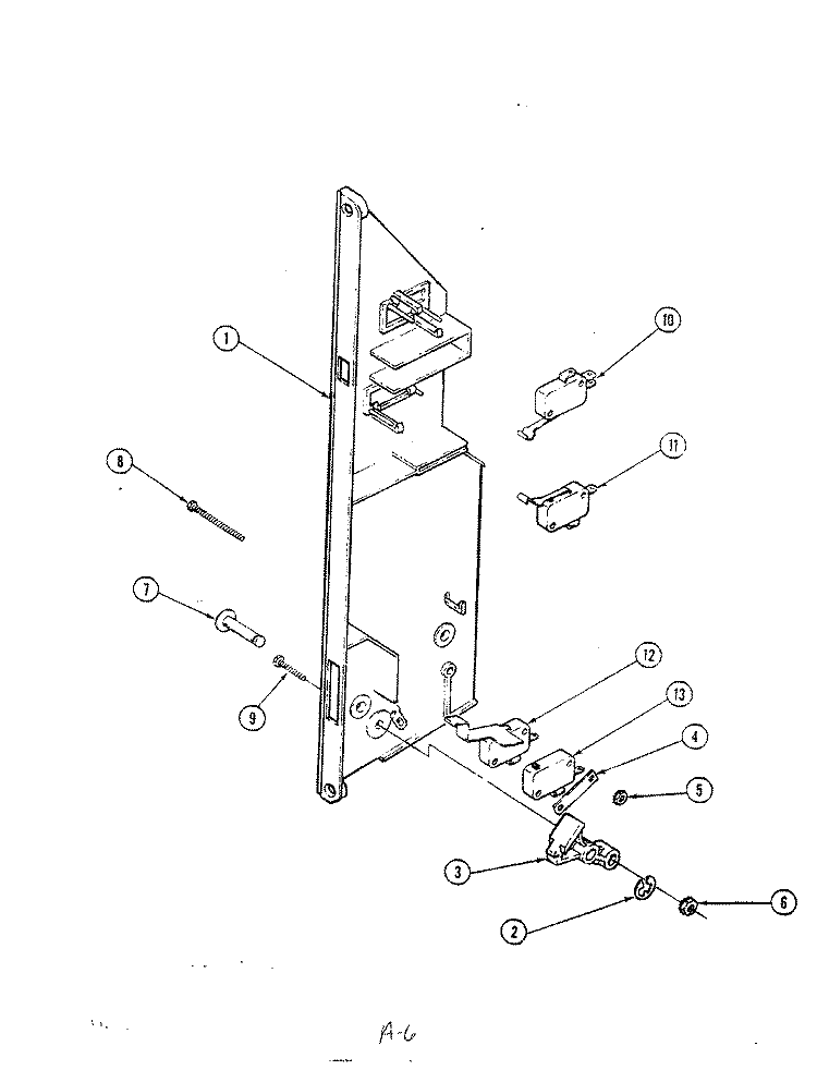 INTERLOCK SWITCH ASSY. Diagram and Parts List for M41D-1  Magic Chef Microwave Oven Combo