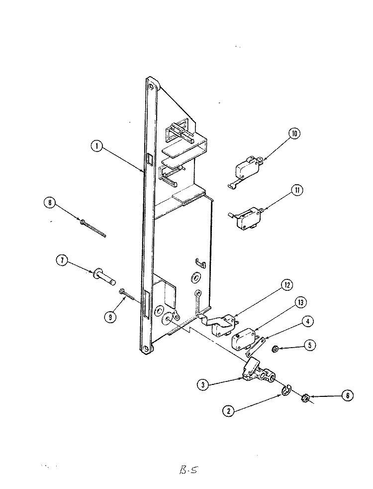 INTERLOCK SWITCH ASSY. Diagram and Parts List for M41D-6  Magic Chef Microwave Oven Combo