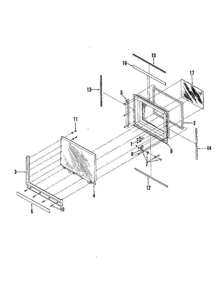 DOOR Diagram and Parts List for SM10P-14-C  Magic Chef Microwave