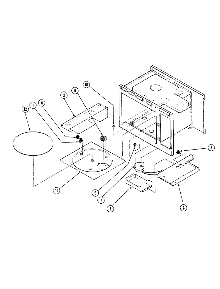 TURNTABLE Diagram and Parts List for SM10P-14-C  Magic Chef Microwave