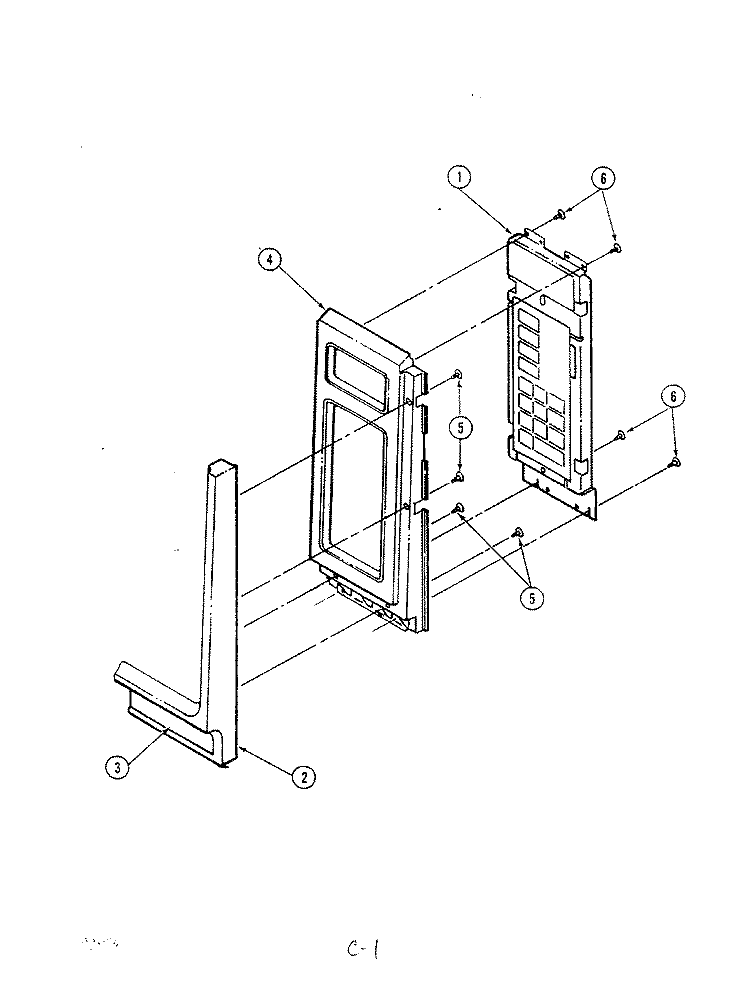 CONTROL PANEL Diagram and Parts List for M41D-6P  Magic Chef Microwave Oven Combo