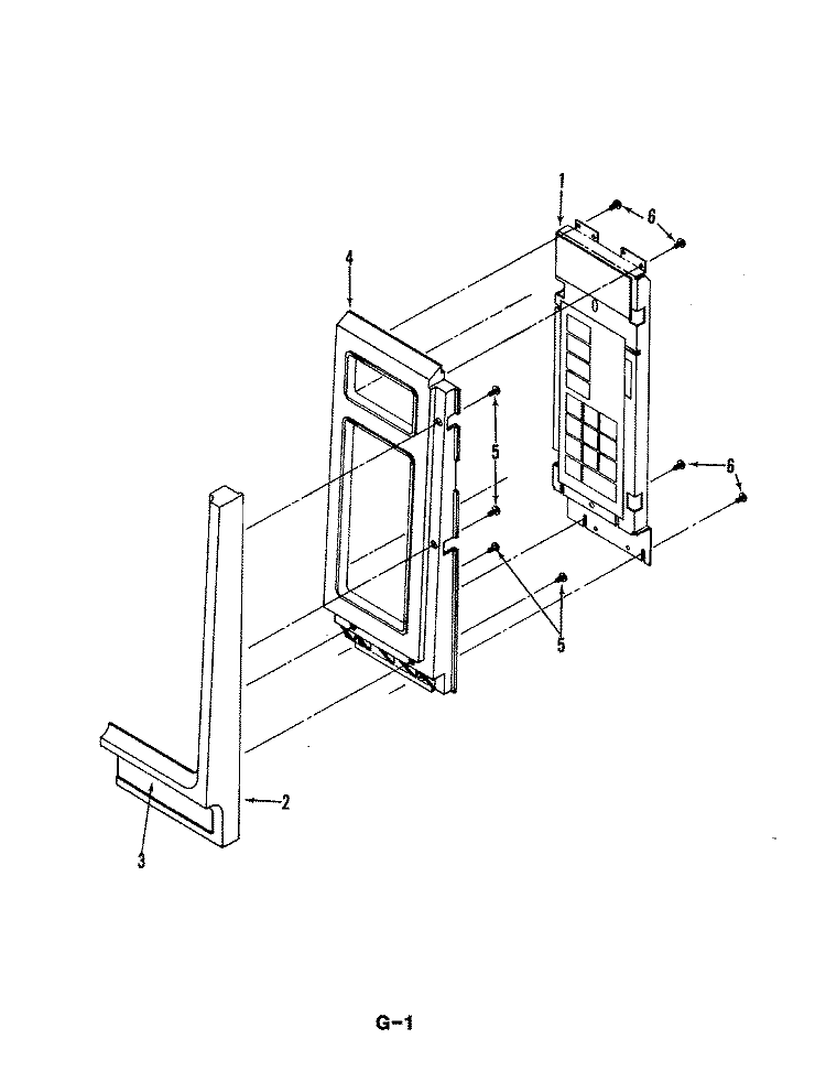 CONTROL PANEL Diagram and Parts List for M40C-6  Magic Chef Microwave Oven Combo