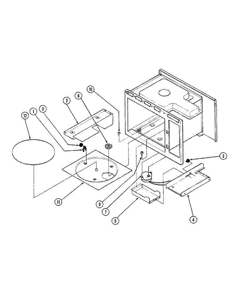 TURNTABLE Diagram and Parts List for M41D-10P  Magic Chef Microwave Oven Combo