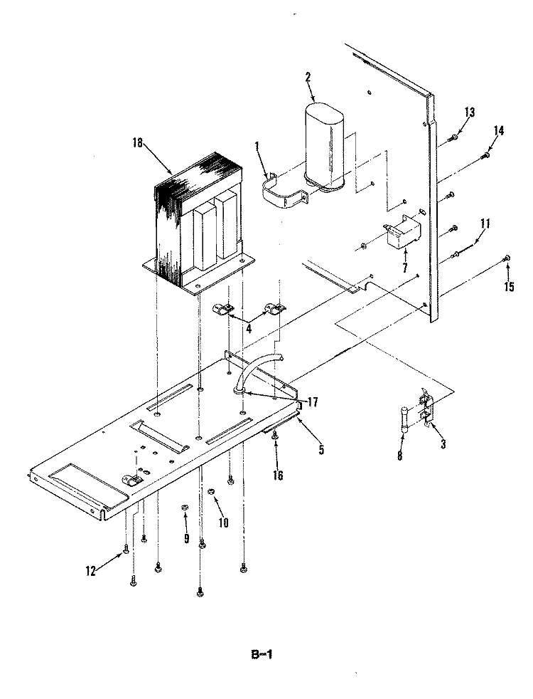 COMPONENT MOUNTING PLATE Diagram and Parts List for N40C-3-X9  Magic Chef Microwave