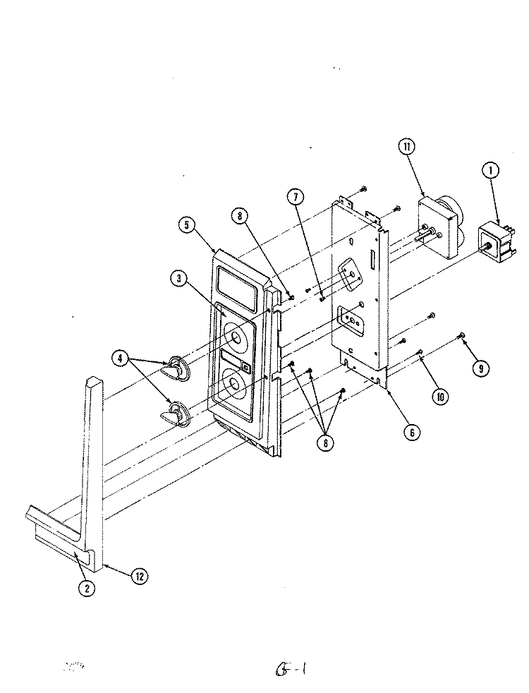 CONTROL PANEL (M41D - 3) Diagram and Parts List for M41D-3  Magic Chef Microwave Oven Combo