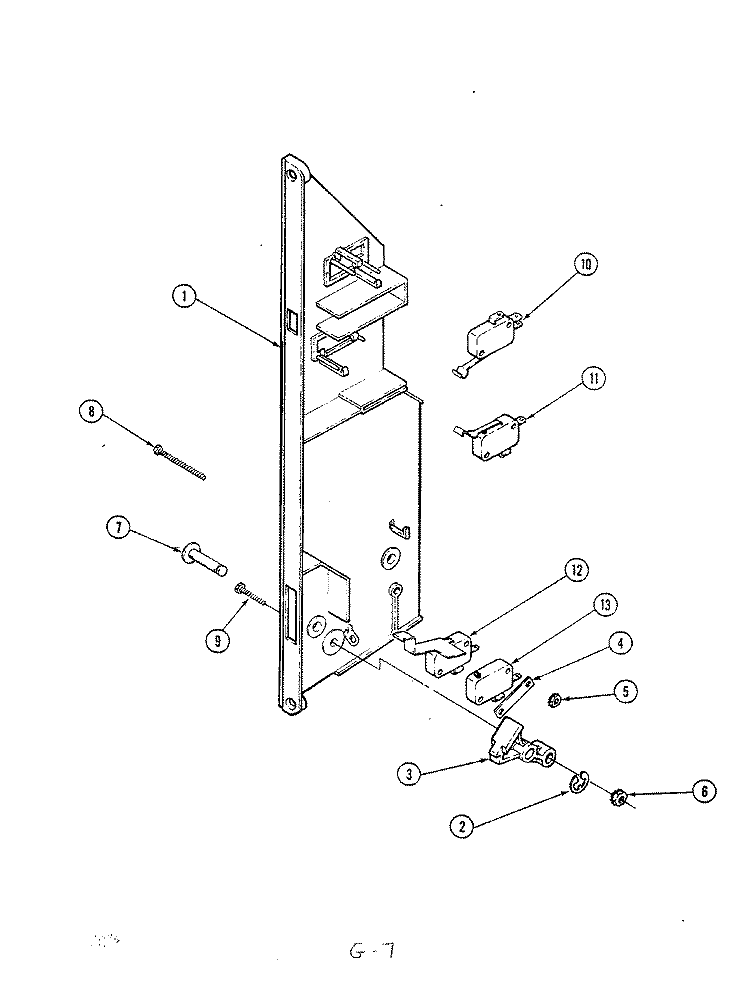 INTERLOCK SWITCH ASSY. Diagram and Parts List for M41D-3  Magic Chef Microwave Oven Combo