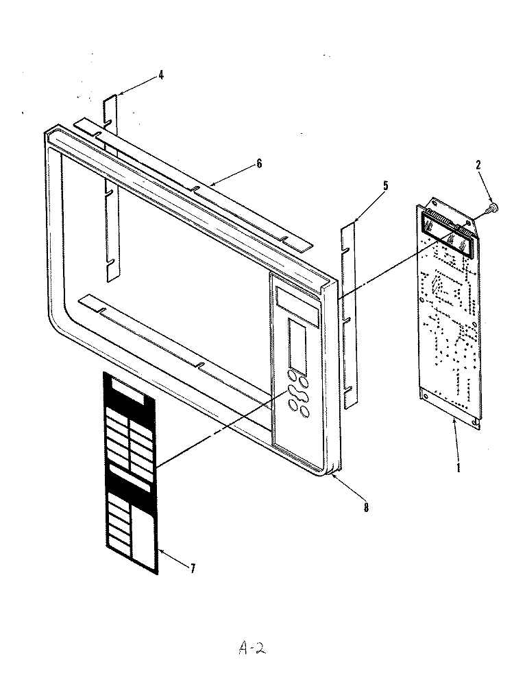 CONTROL PANEL Diagram and Parts List for M5B-10  Magic Chef Microwave