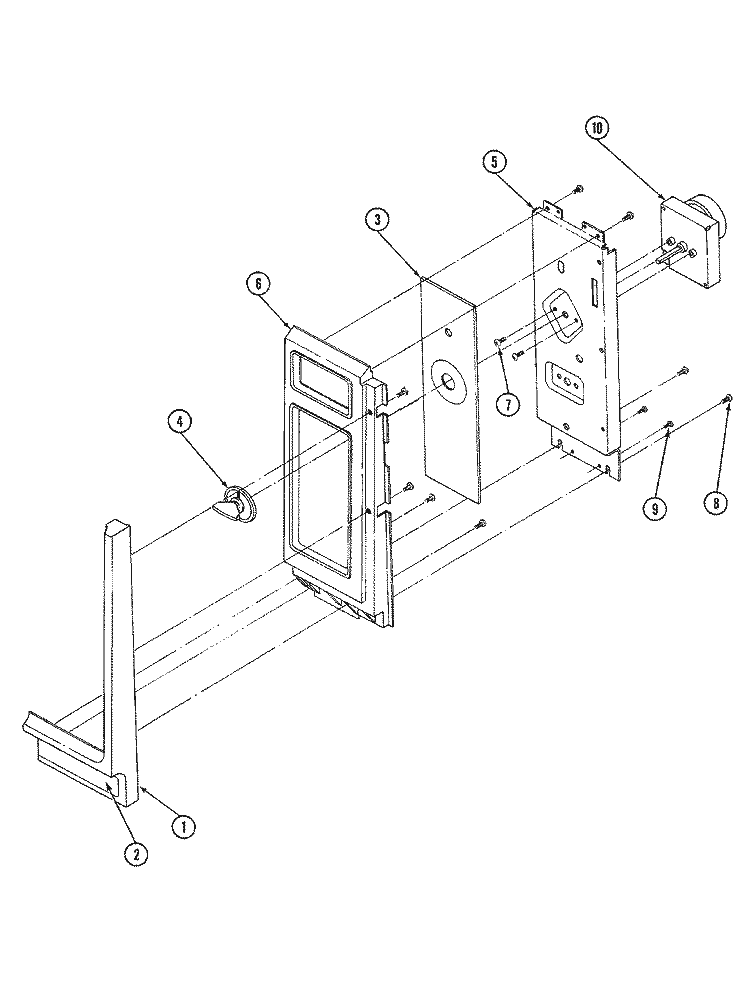CONTROL PANEL Diagram and Parts List for M41B-1  Magic Chef Microwave Oven Combo
