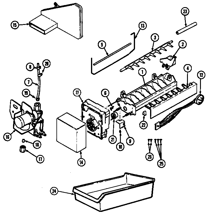 Optional Ice Maker Kit Diagram and Parts List for AT19EM8V DA56A Admiral Refrigerator