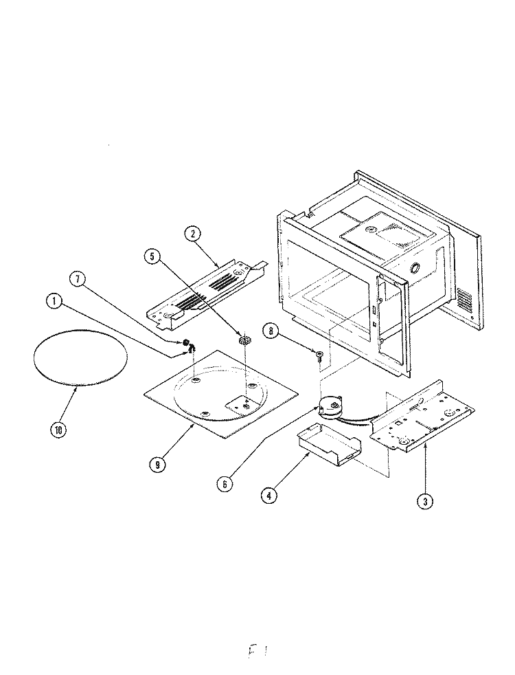 TURNTABLE Diagram and Parts List for M15C-10P  Magic Chef Microwave