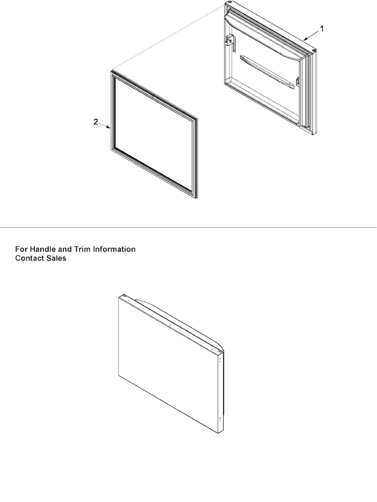 Freezer Door Diagram and Parts List for XRBS017BB1  Amana Refrigerator