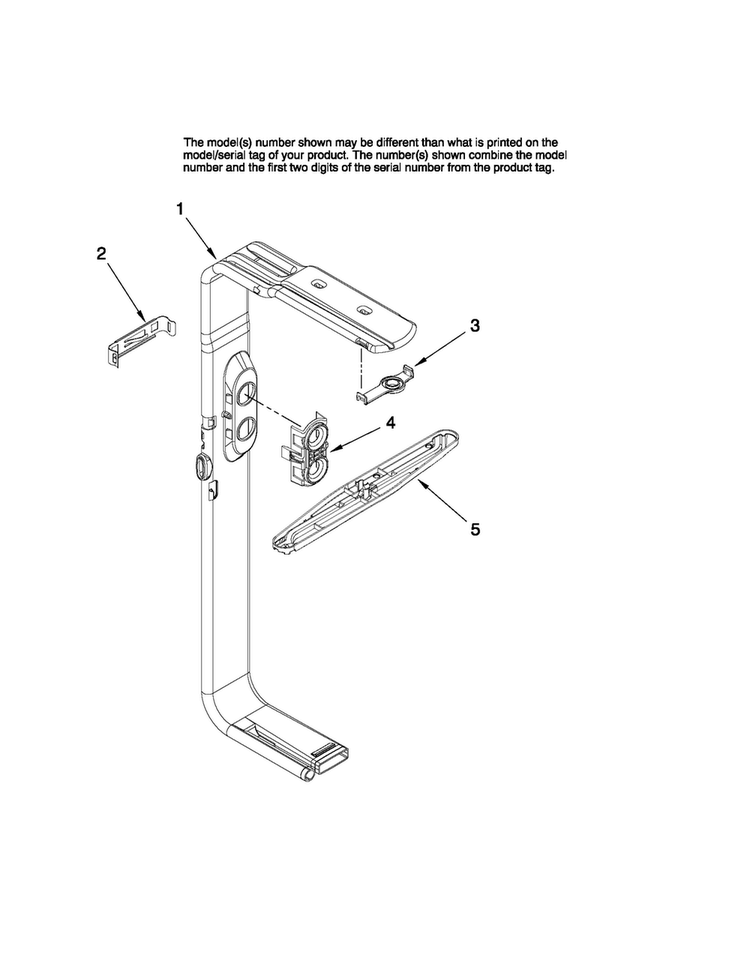 Upper Wash And Rinse Parts Diagram and Parts List for JDB1275AWF44  Jenn-Air Dishwasher