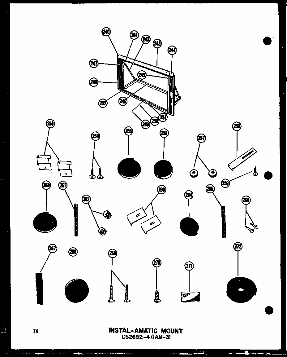 Instal-amatic Mount C52652-4 (1am-3) Diagram and Parts List for 109-5J P54390-95R Amana Air Conditioner