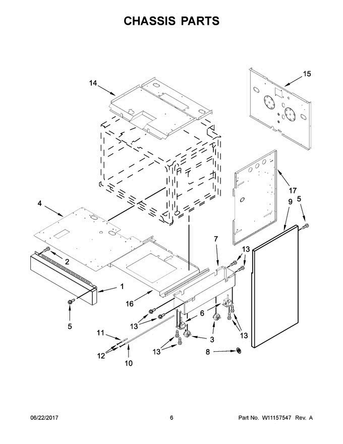 04 - Chassis Parts Diagram and Parts List for JDRP430WP02  Jenn-Air Range