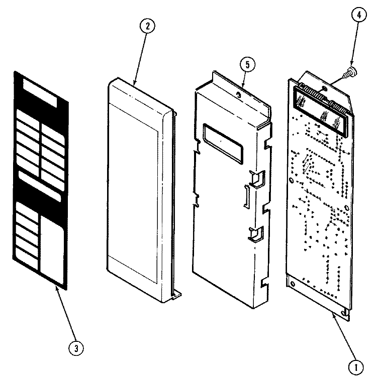 CONTROL PANEL Diagram and Parts List for DM15H-14TB  Maytag Microwave