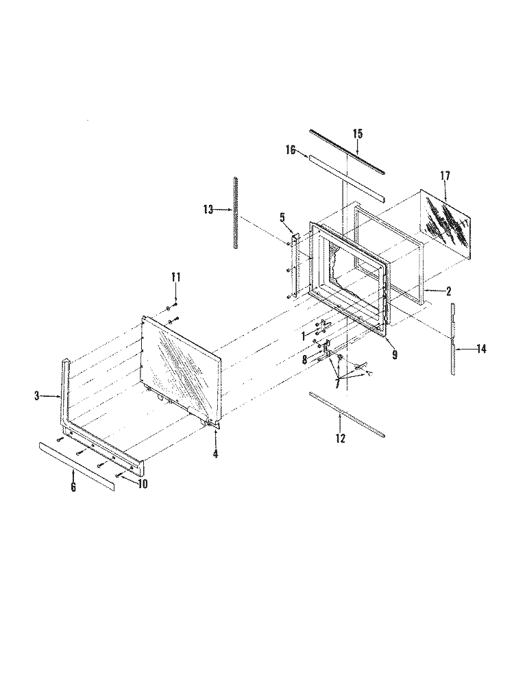 DOOR Diagram and Parts List for M41B-10P-W6  Magic Chef Microwave Oven Combo