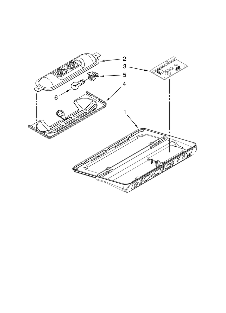 Control Parts Diagram and Parts List for JCD2591WES00  Jenn-Air Refrigerator