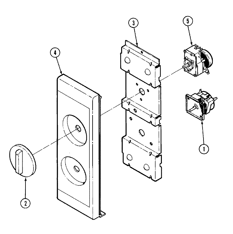 CONTROL PANEL Diagram and Parts List for M5HW-3  Maytag Microwave