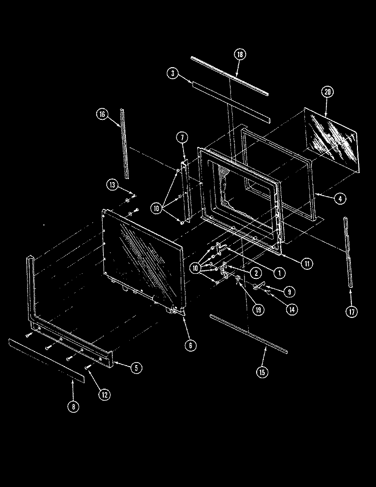 DOOR Diagram and Parts List for ME41E-10P  Magic Chef Microwave
