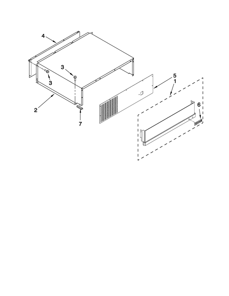 Top Grille And Unit Cover Parts Diagram and Parts List for JS48SEDUEA02  Jenn-Air Refrigerator