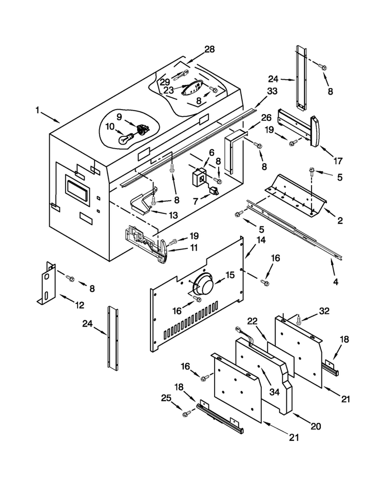 Freezer Liner Parts Diagram and Parts List for JF42NXFXDW05  Jenn-Air Refrigerator