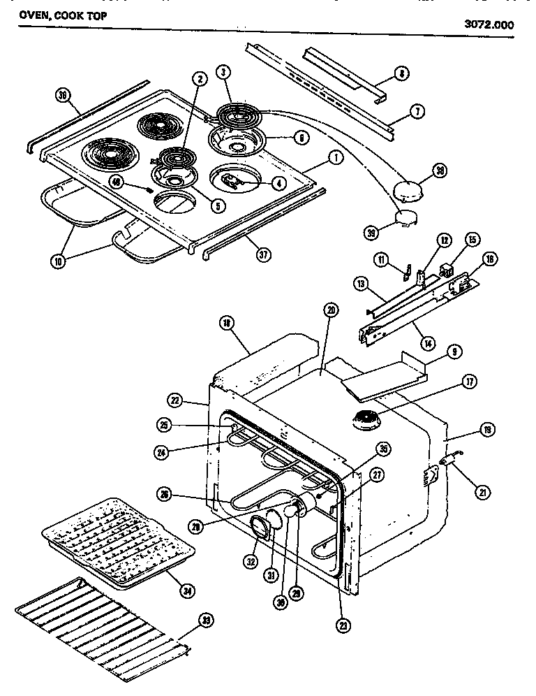 03 - OVEN Diagram and Parts List for 3072000  Maytag Microwave Oven Combo