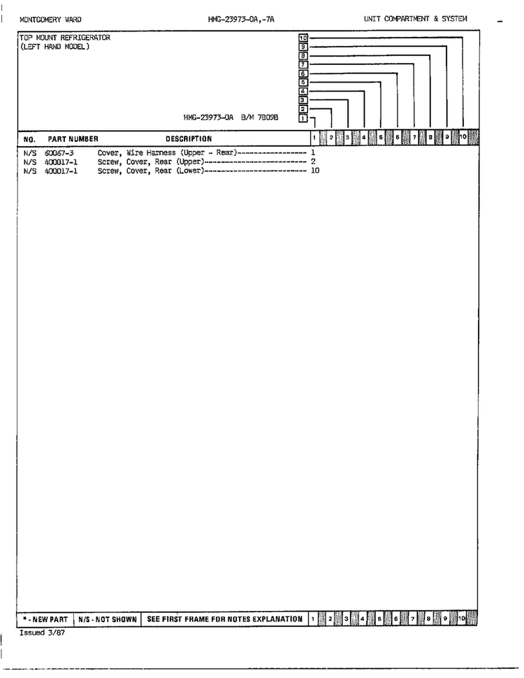 Unit Compartment And System Page 3 Diagram and Parts List for 23973A  Admiral Refrigerator