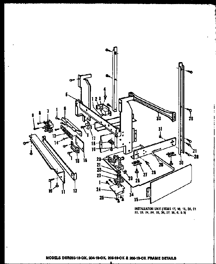 Section 16 Diagram and Parts List for DCR-225-1C-OK  Caloric Dishwasher