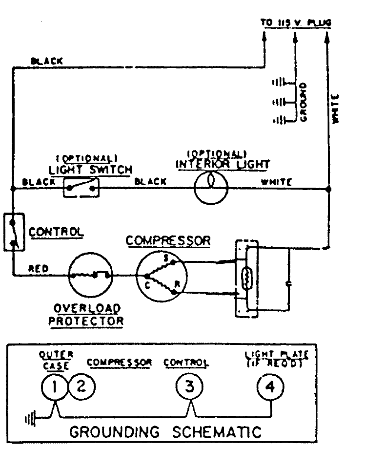 WIRING INFORMATION Diagram and Parts List for RFUA150AAW  Admiral Freezer