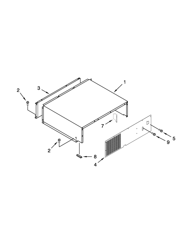 Top Grille And Unit Cover Parts Diagram and Parts List for JS42NXFXDW05  Jenn-Air Refrigerator