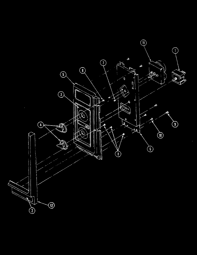 CONTROL PANEL Diagram and Parts List for M41E-3  Magic Chef Microwave Oven Combo