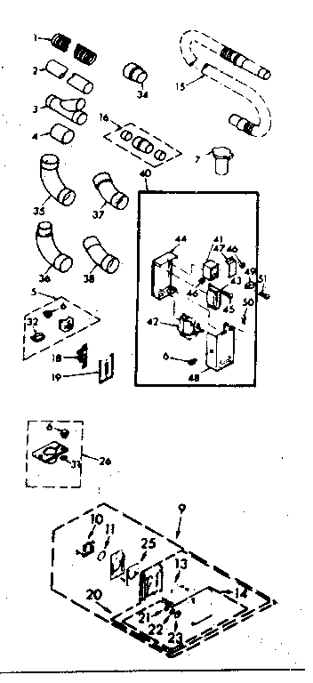 Installation Replacement Parts Diagram and Parts List for 11640130  Kenmore Central Vacuum