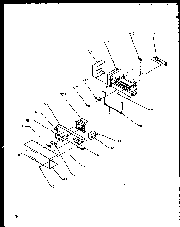 Ice Maker Diagram and Parts List for SXD20NPW-P1162505WW  Amana Refrigerator