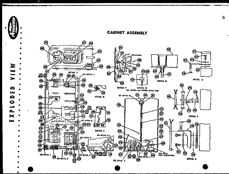 Page 1 Diagram and Parts List for FPR105L  Amana Refrigerator
