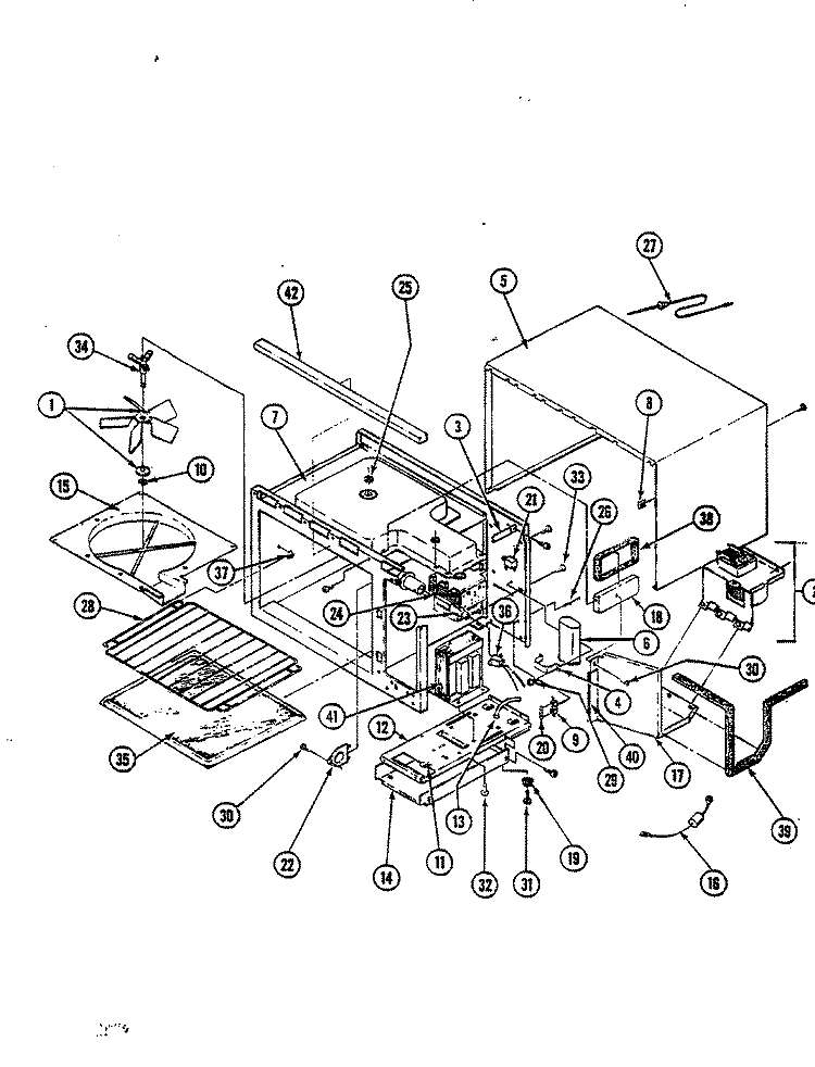 BASE & CAVITY (CM46FN - 8P - 02) Diagram and Parts List for 77FN-5EVWM  Magic Chef Microwave Oven Combo