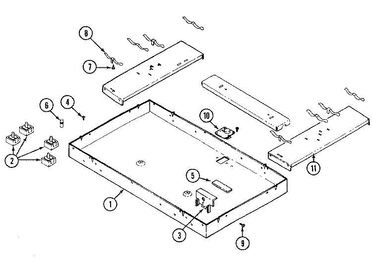 BODY Diagram and Parts List for 8770RB  Magic Chef Cooktop
